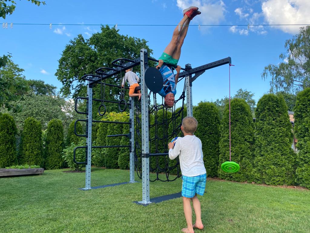 Private outdoor home gym