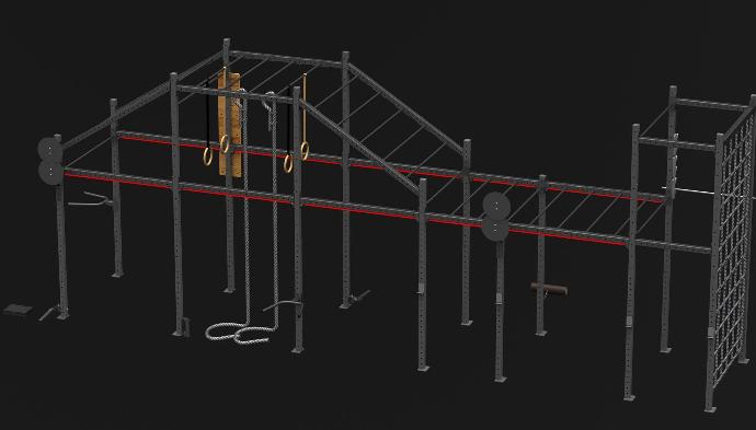 modern gym lighting solution, multi-training rigs with LED lights