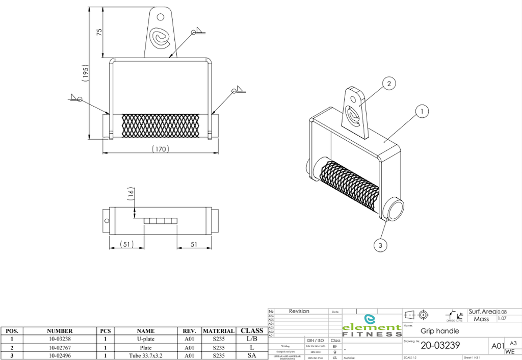 Grip handle KIT