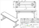 Utility bench technical sheet